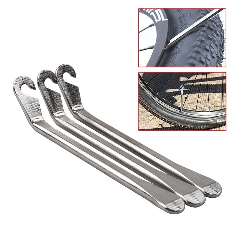 1 pz strumento per rimozione tubo leva pneumatico per bicicletta acciaio curvo apri pneumatico bici corvo barra MTB strumenti di riparazione ruota per ciclismo su strada accessori