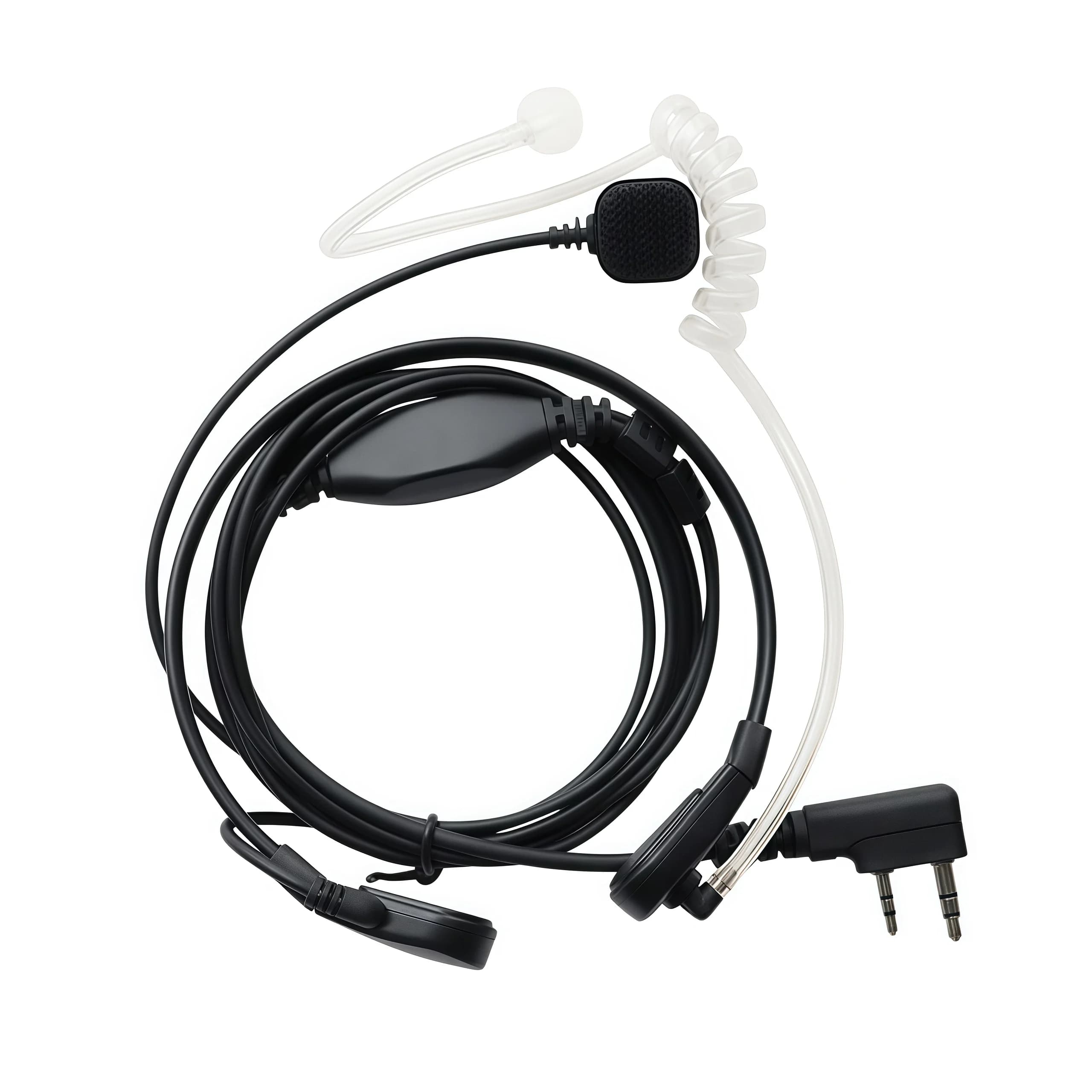 Auricolare Tattico Baofeng TYT con Microfono a Gola Retrattile e PTT per Radio Bidirezionale, Comunicazione Tattica CS