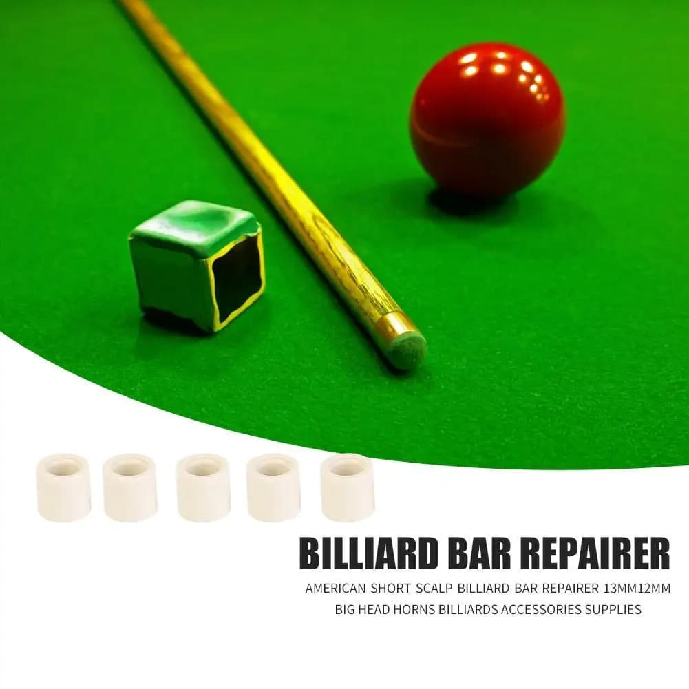 Ferrulesl Skillful Manufacture 5pcs Billiards Snooker Ferrule Professional Pool Cue Ferrules 12mm/13mm White