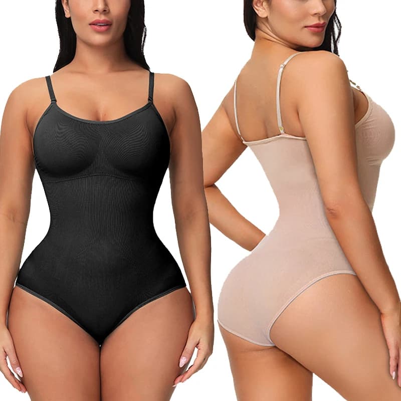 Aishang 1 Piece Solid Seamless Shaping Bodysuit Tummy Control Butt Lifting Slimmer Body Shaper Women's Underwear & Shapewear