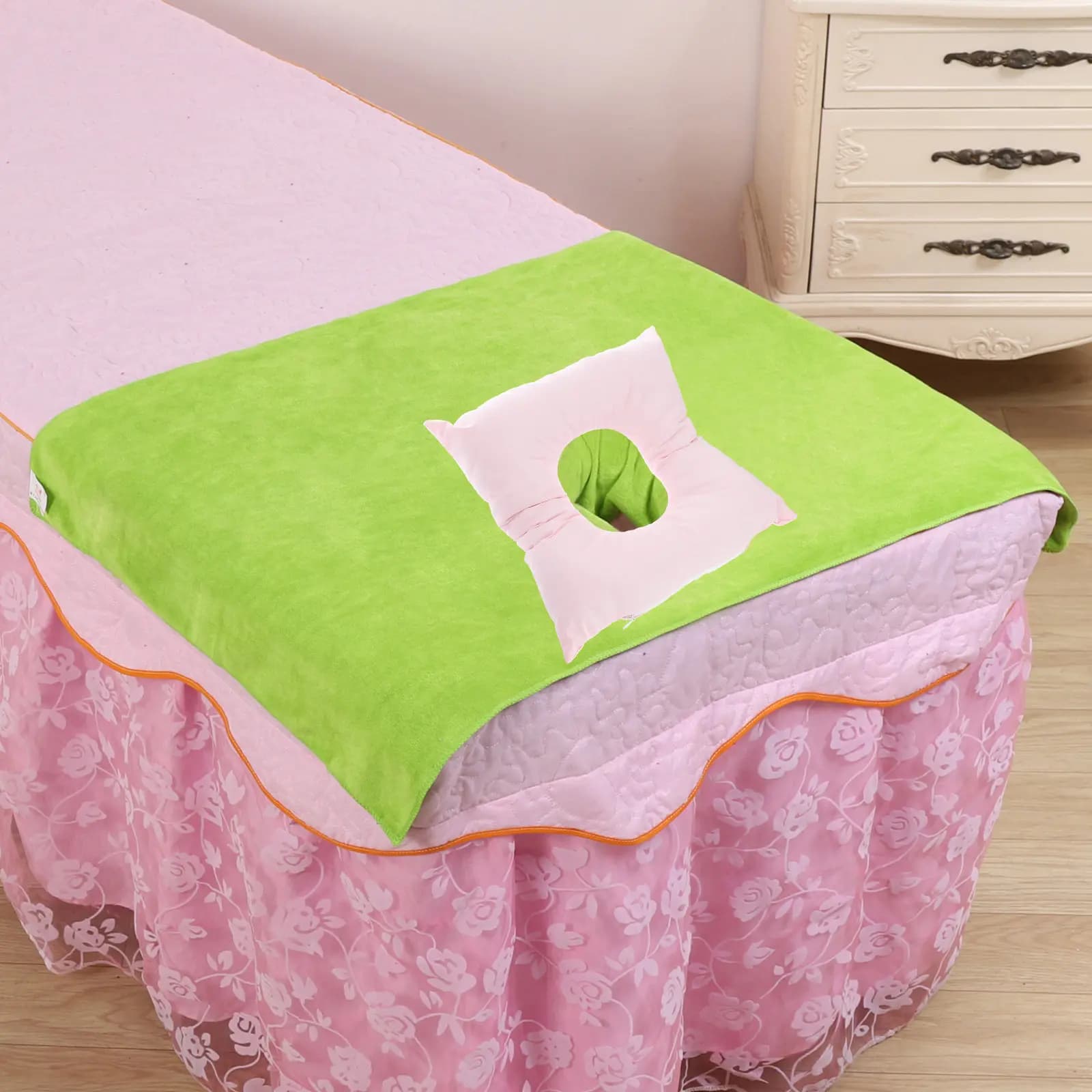Cuscino in Materiale EPE per Massaggi Spa, Salone di Bellezza, Clinica, Ospedale, Riutilizzabile, Lavabile, con Foro a O, Comodo per il Corpo