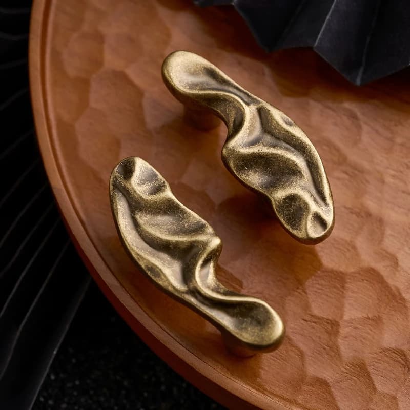 High-end Wardrobe Kitchen Door Brass Handle Cabinet Drawer Shoe Cabinet Antique Bronze Color Antique Style Cabinet Door Handle