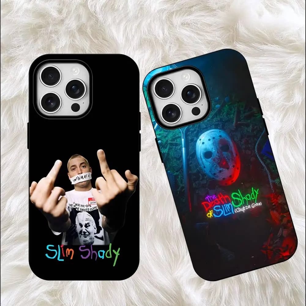HOT E-Eminem Matte Magnetic For Case For iPhone 17,16,15,14,13,12,11 Pro Plus Mini Max Frosted Cover
