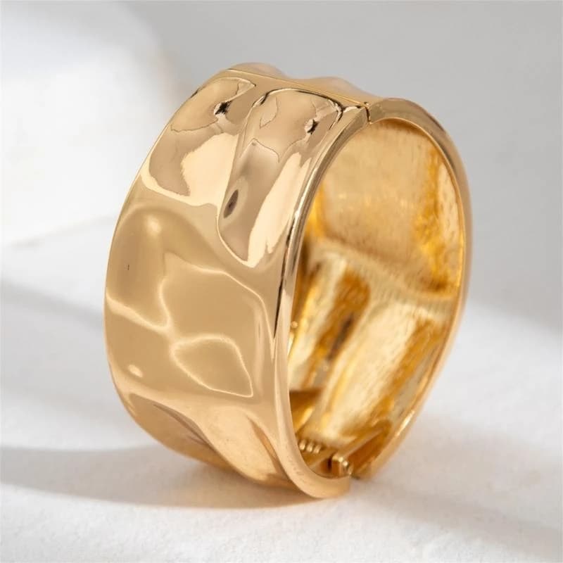 Stylish Hip Hop Irregular Bangles Unique Wristband Punk Wide Cuff Geometric Bracelets Suitable for Various Occasion
