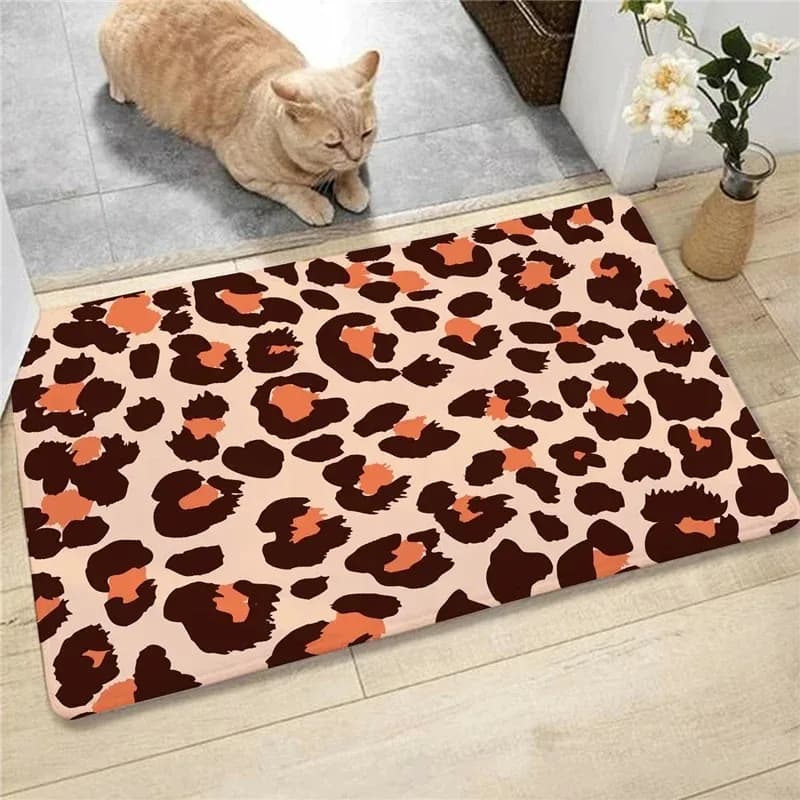 Fashion Animal Leopard Pattern Door Mat Zebra Cow Deer Print for Bedroom Carpet Soft Carpets Rug Entrance Anti-slip Floor Mats