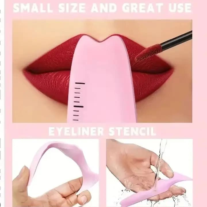 Wholesale 2Pcs Set Multifunctional Eye Makeup Tool Silicone Beauty Ruler Eyeshadow Highlight Lipstick Eyeliner Aid Tool Set