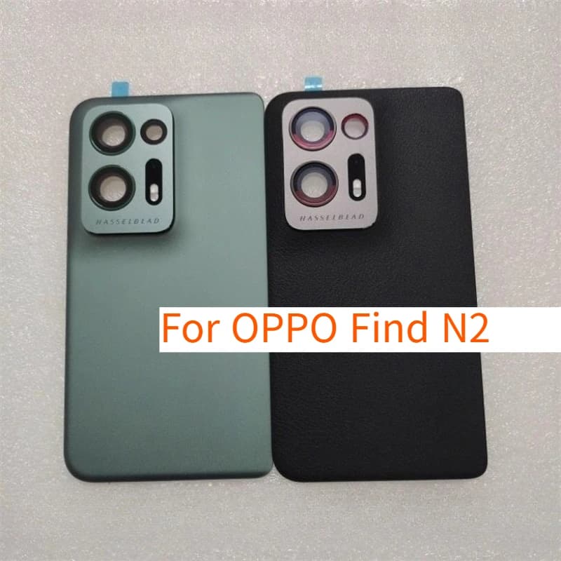 New For Oppo Find N2 PGU110 Back Battery Cover Housing Door Rear Case Phone Lid with Camera Glass Lens + Adhesive