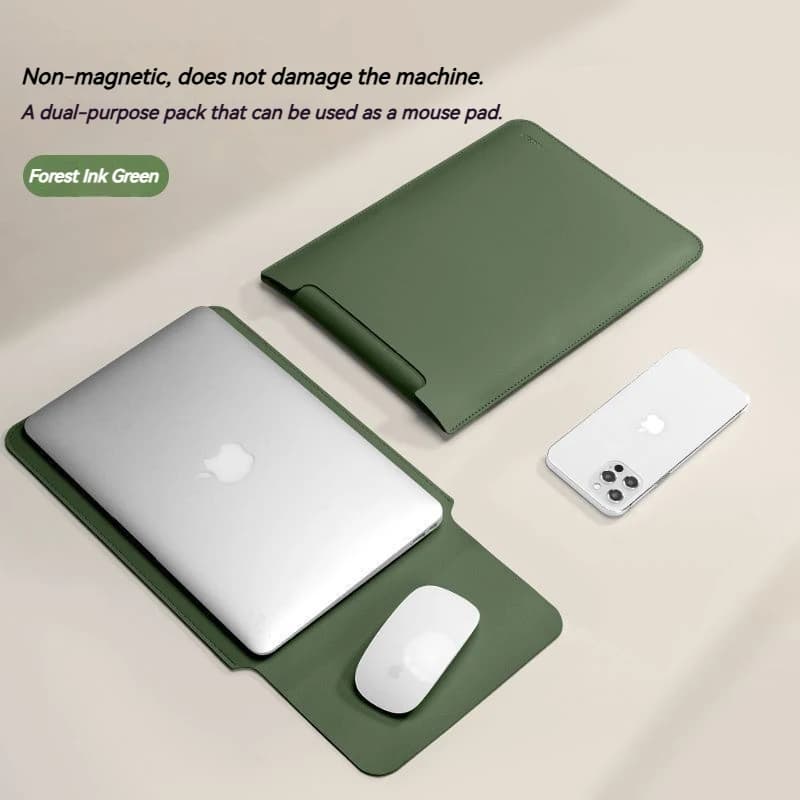 Borsa in pelle per laptop, custodia protettiva per MacBook e iPad, leggera e resistente