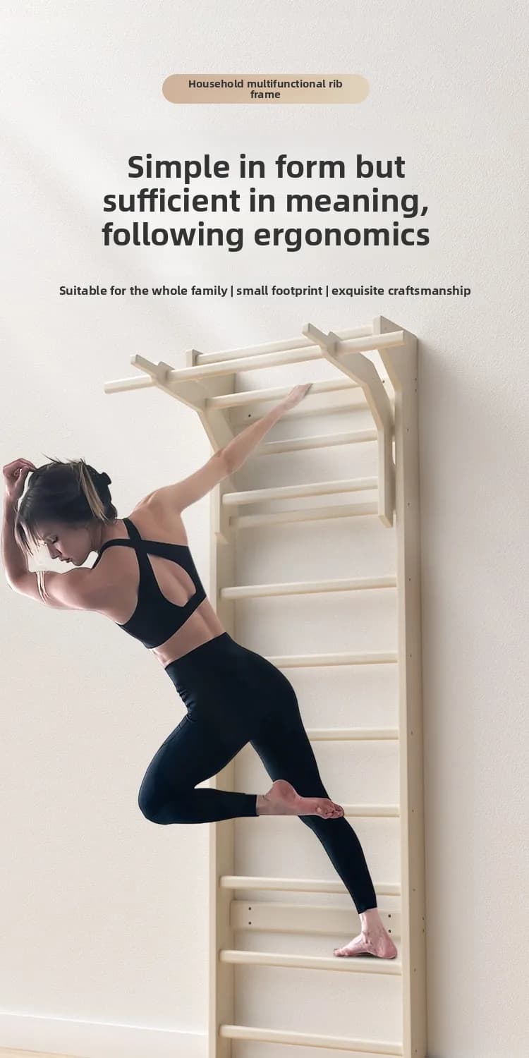 YFY Rack per trazioni a parete multifunzionale per uso domestico, con barre parallele per allenamento indoor
