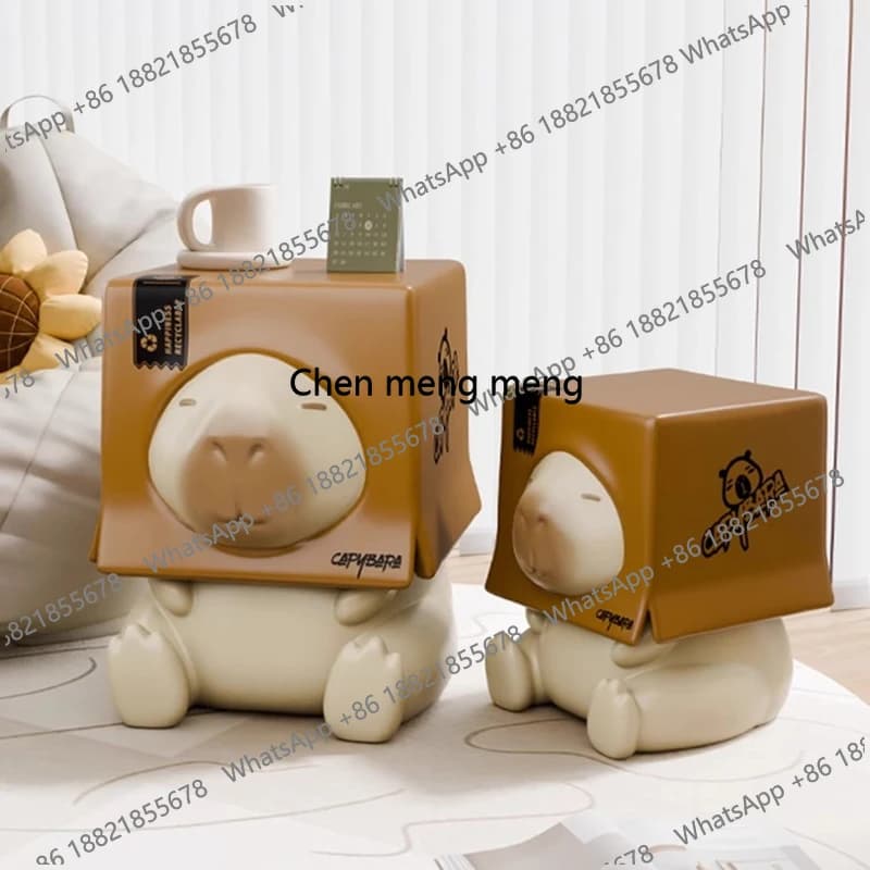 Sgabello Moderno a Forma di Animale per Bambini, Pouf con Piedini, Panca d'Ingresso, Design per Camera da Letto, Pouf per Salotto Moderno