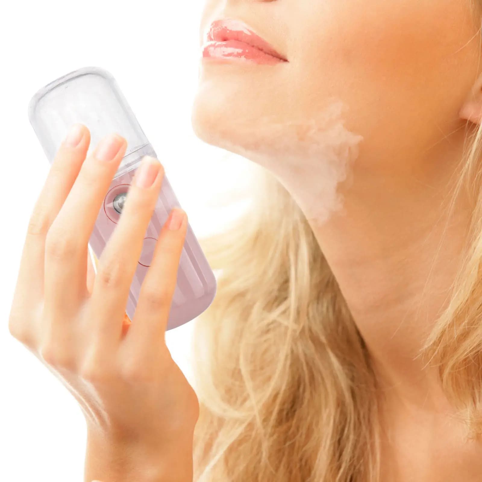 1Set Nano Facial Mister Portable Face Sprayer USB Rechargeable Moisturizing Mister for Women Men Deep Penetrating Nanometer Mist