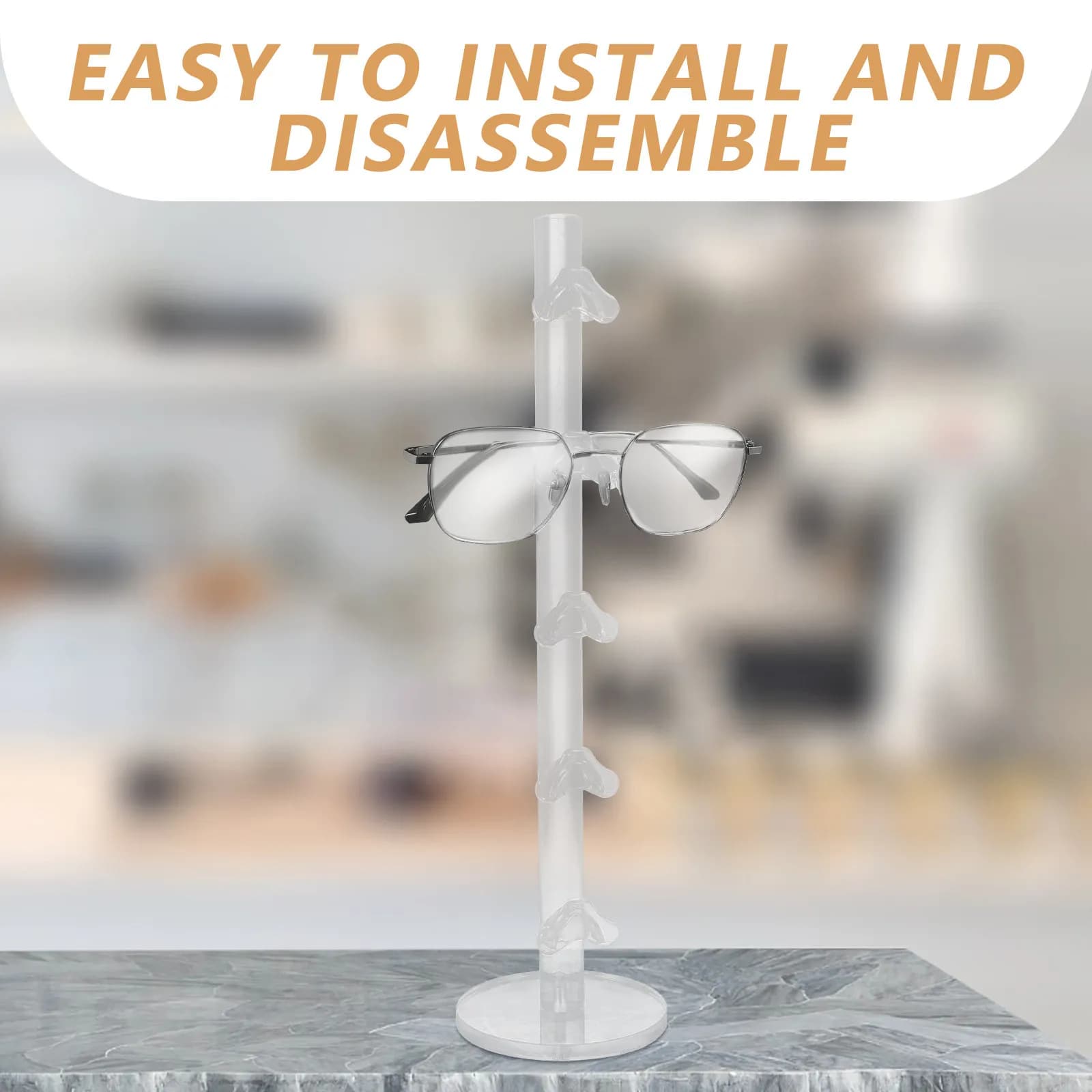Eyeglasses Stand Modern Minimalist Sunglasses Organizer Stand Compatible with All Interior Styles Desktop Glasses Holder Rack