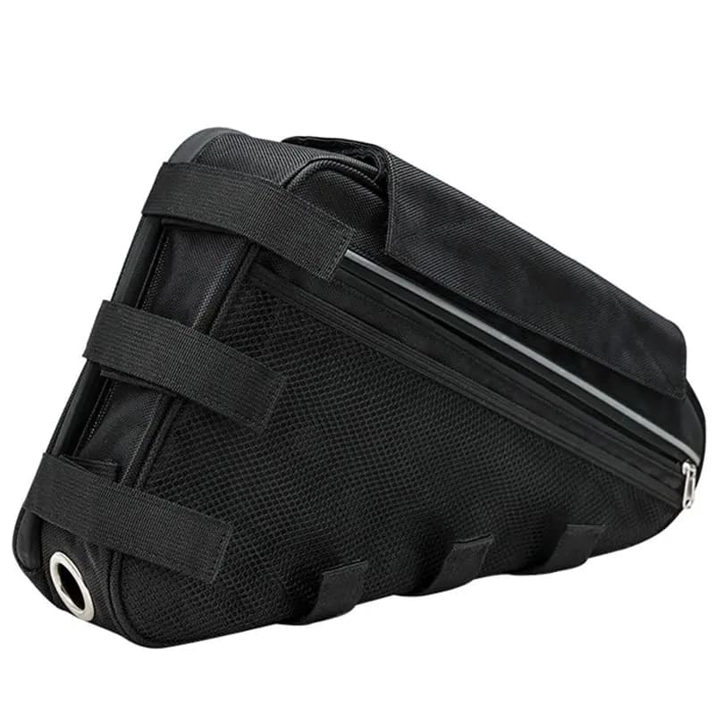 Borsa Triangolare Impermeabile A51Q per Bicicletta, Portaoggetti da Telaio, Borsa per Batteria Bici Elettrica, per Telefono, Contanti, Attrezzi, Mini Pompa