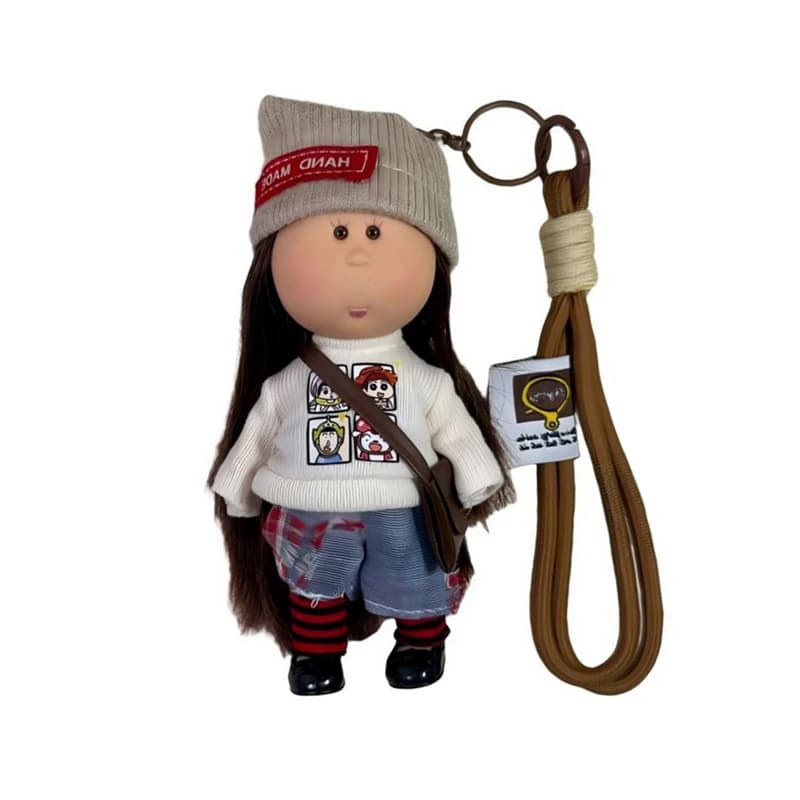 Bambola Nera da 5,5 Pollici, Piccola Figurina di Bambina Spagnola, Giocattolo per Bambini, Ciondolo Kawaii per Borsa, Zaino, Auto, Regalo di Compleanno per Ragazze, Ornamento