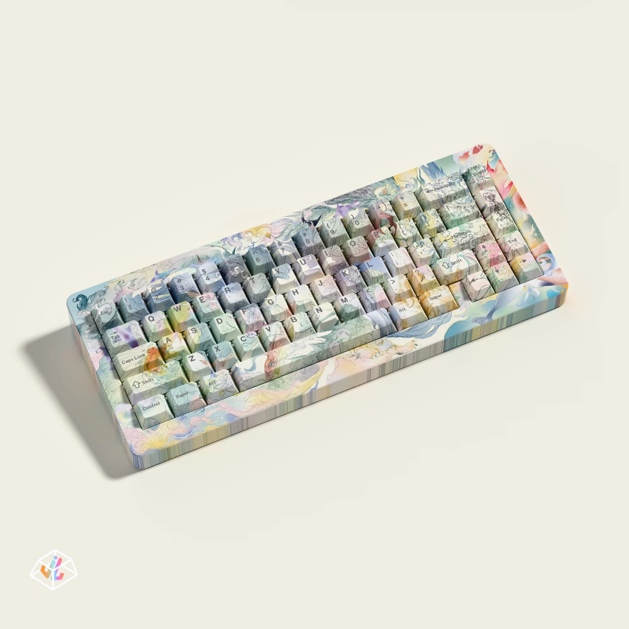 Copritasti Guofeng Kirin, tastiera meccanica personalizzata originale PBT a sublimazione a caldo, copritasti personalizzati e creativi