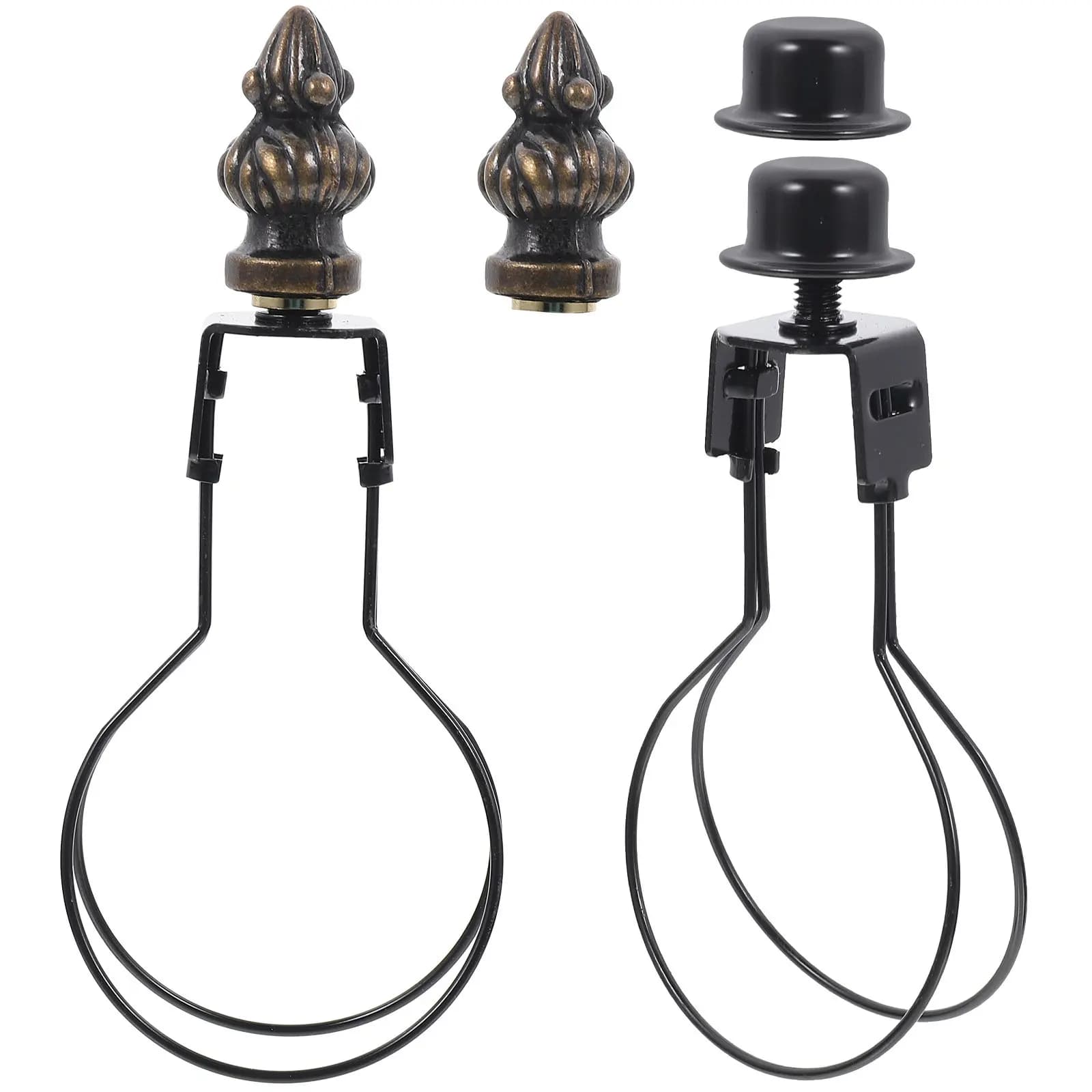 2 Lamp Adapter Sets, Resistant Alloy Lighting Brackets, DIY Lamp Accessories for Table, Desk, Bedside Table