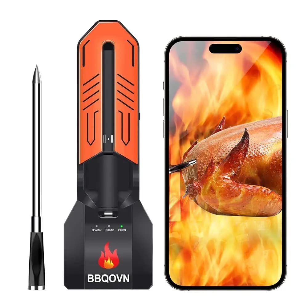 Bluetooth Wireless Car Thermometer, NIST Certificate Precision Sensor with Remote Temperature Monitoring Environment for Barbecue and Oven