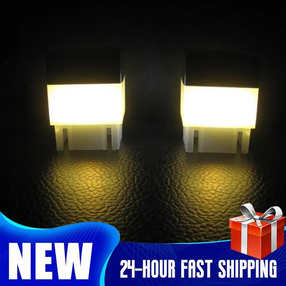 1-5 Pezzi Lampada Solare a LED per Esterni, Decorazione da Giardino, Faro Quadrato per Pilastri, Lampada a LED per Recinzioni e Pali da Esterno