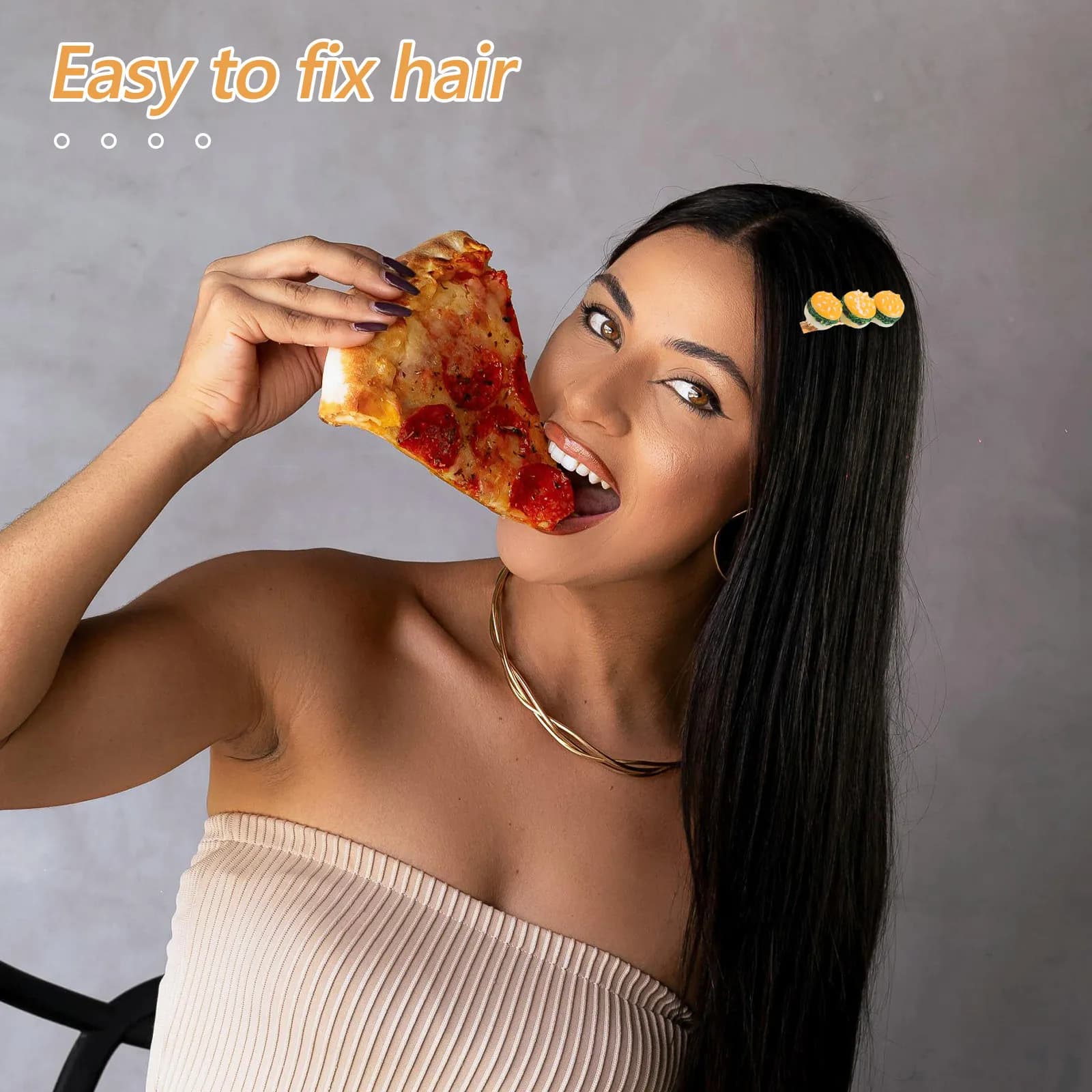 2 Pieces Theme Hair Clips Food, Realistics in Gelato Shape and Hamburger, Sympathies and Originals for Party, School and Outfit Casual