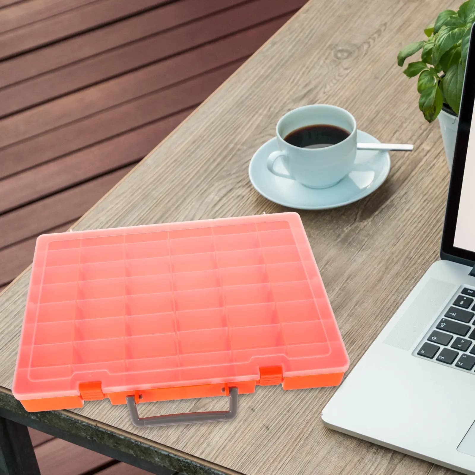 Organizer Box 48 Compartments Transparent Plastic Storage Box Portable USB Holder Flash Drive Case Bead Organizer Small Items