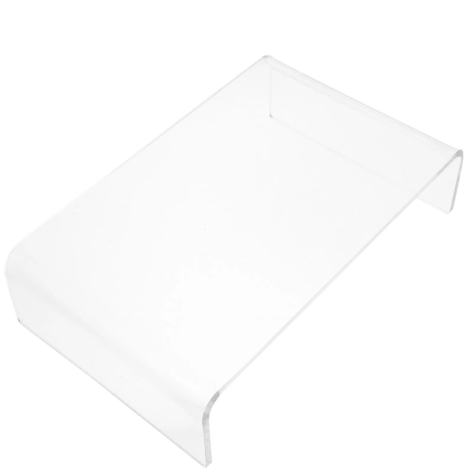 Transparent Acrylic Monitor Support, Computer Monitor Stand, Ergonomic Post Office and Home Desk Display Stand