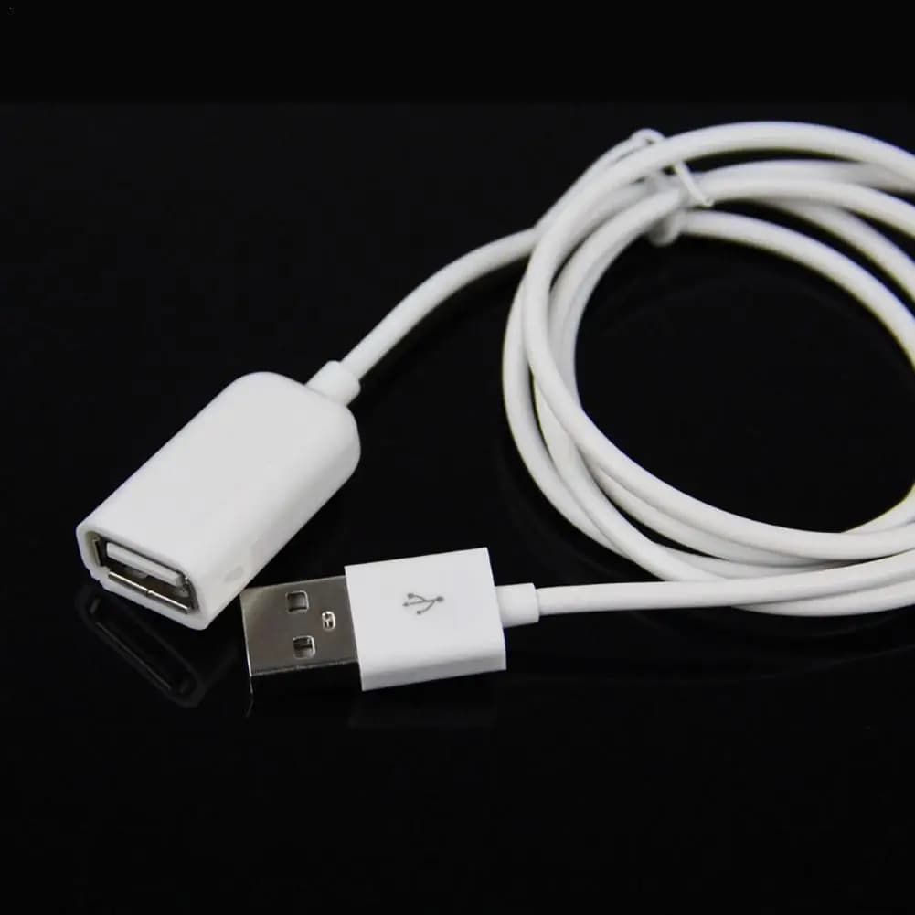 Cavo di prolunga USB A maschio A femmina M / F bianco circa 100cm USB2.0 A estensione maschio-femmina copertura cavi USB A/B esistenti