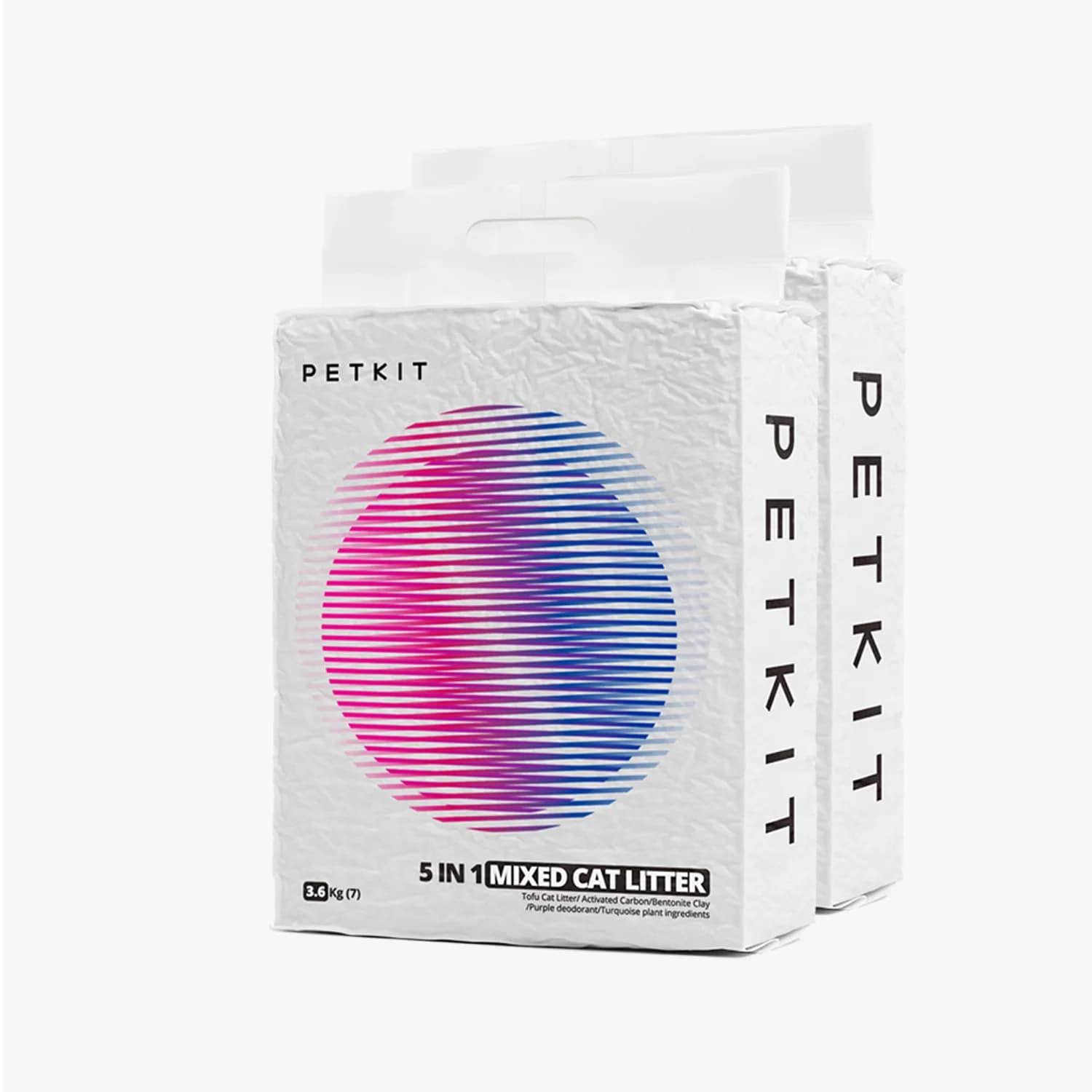 Lettiera Mista per Gatti PETKIT 5-in-1, Lavabile, Inodore, con Carbone Attivo, Estremamente Assorbente e ad Asciugatura Rapida, Lettiera in Tofu, 8l