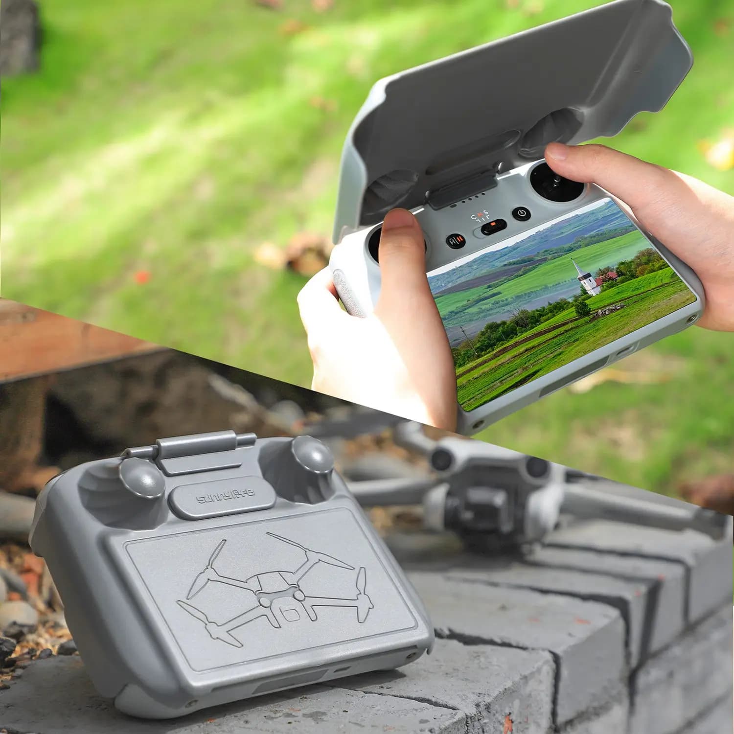 2 In 1 Protective Cover Dustproof Plastic Remote Controller Cover Remote Controller Cover For DJI Mini 3 Pro Drone