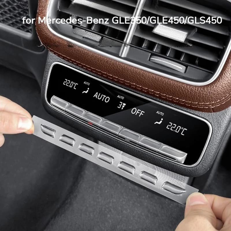 Adesivo protettivo per pulsanti in resina epossidica per Mercedes-Benz GLE350/GLE450/GLS450 - Accessorio AC per presa d'aria posteriore