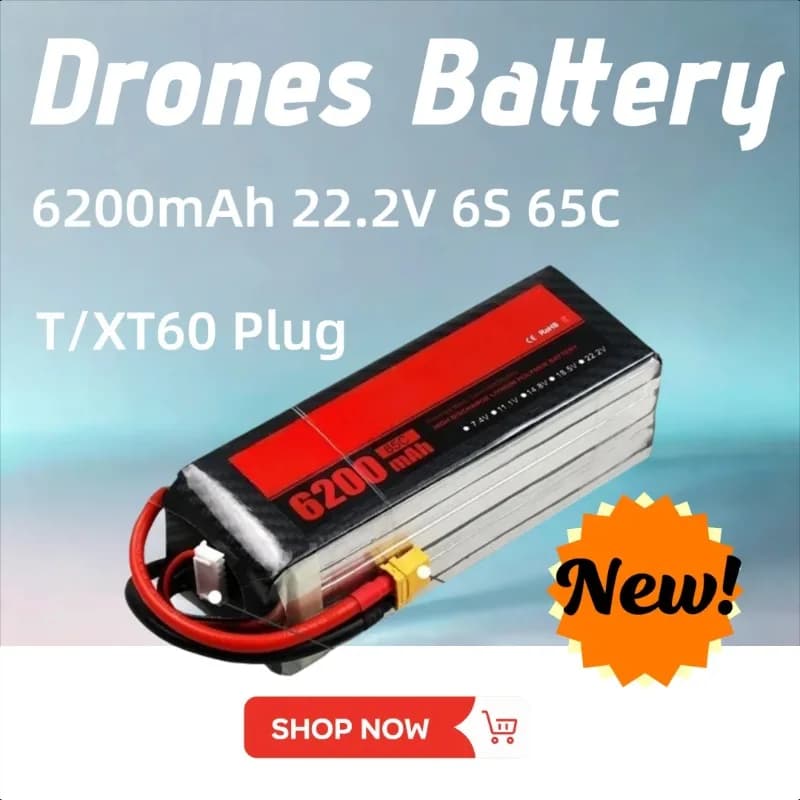 Batteria LiPo T/XT60 6200mAh 22.2V 6S 65C per RC Quadcopter Elicottero Auto Barche Droni Batteria ricaricabile