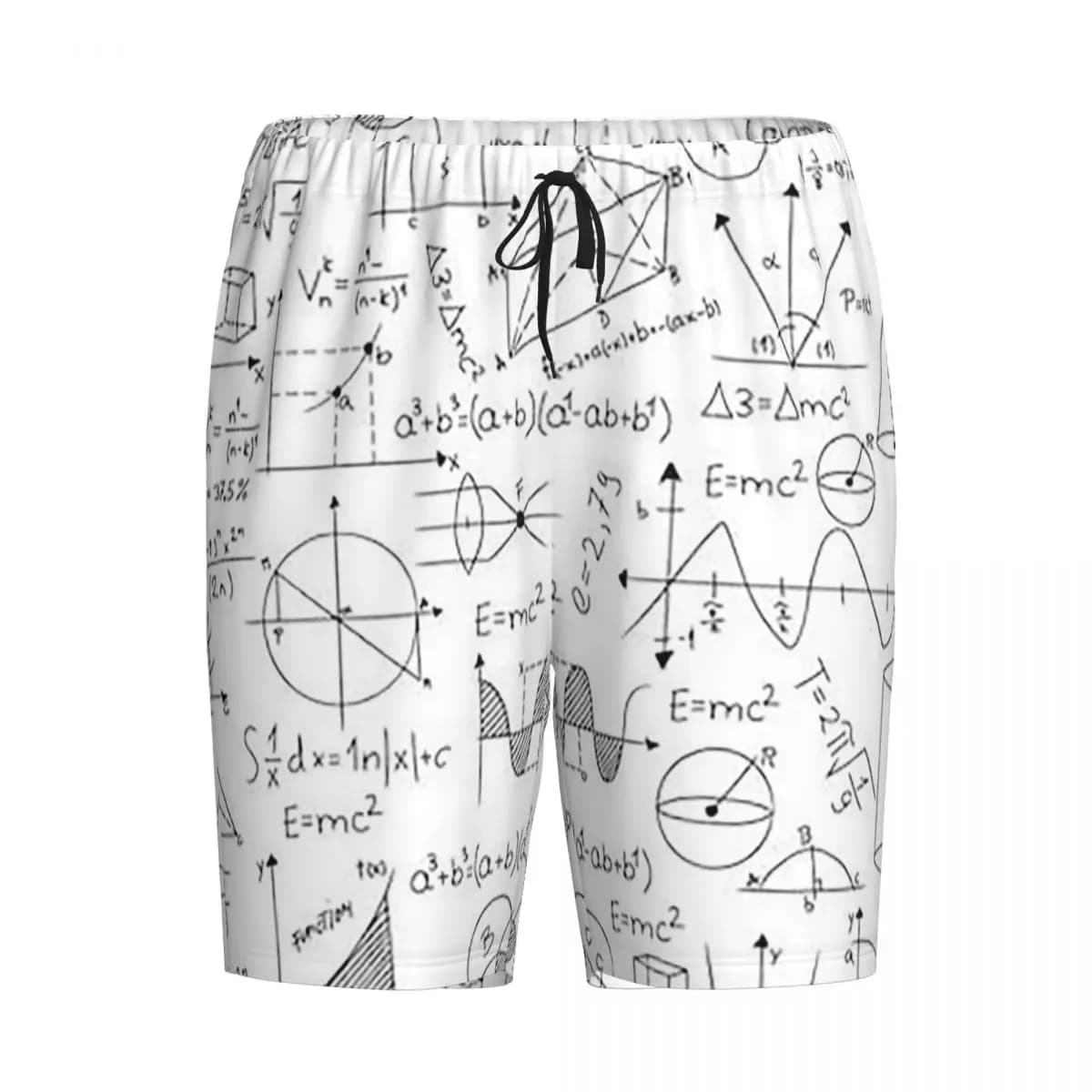Custom Mathematics Formulas Math Numbers Shorts Sleeping Pants Men Pajama Pants Lounge Sleep Sleepwear Bottoms