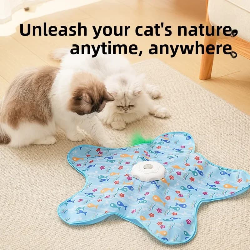 Cat Toys Interactive Toy for Cats Hide With Mouse Sketch Movement Hidden Feet in Motion Toy teaser for Kittens