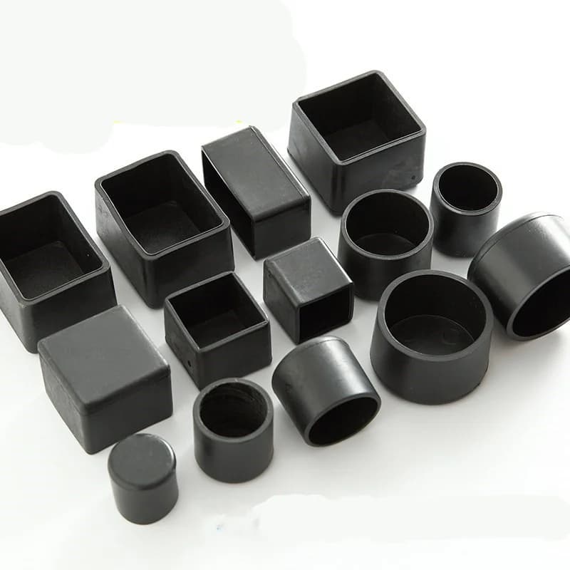 4 pezzi quadrati tappi per gambe di sedie in silicone antiscivolo piedini per tavoli copertura antipolvere calzini protezioni per pavimenti tappi per tubi piedini di livellamento per mobili