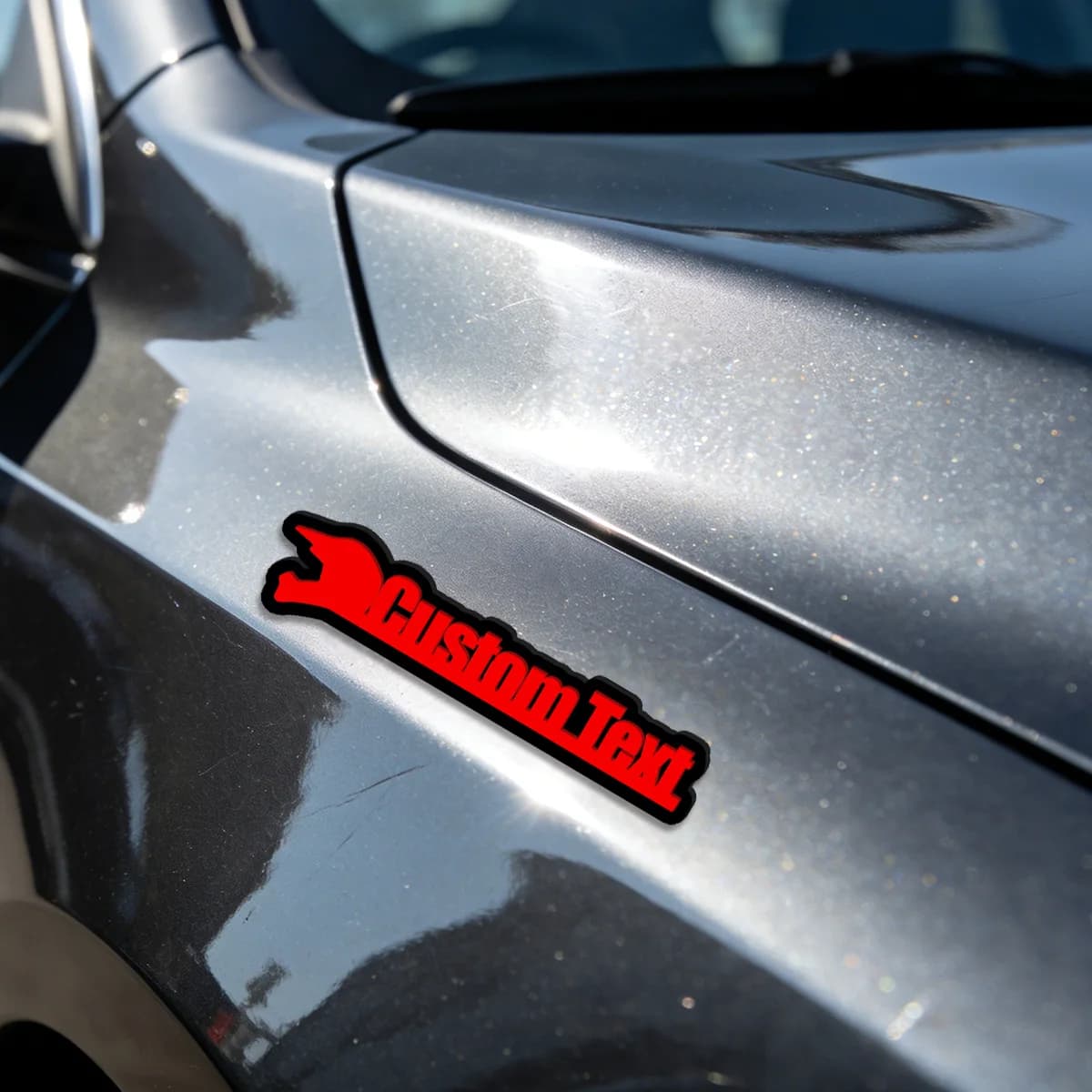 Adesivo Personalizzato in Acrilico per Auto con Testo Personalizzato, Adesivo a Forma di Testa di Cavallo Personalizzabile, Impermeabile per Finestrini, Porte e Paraurti