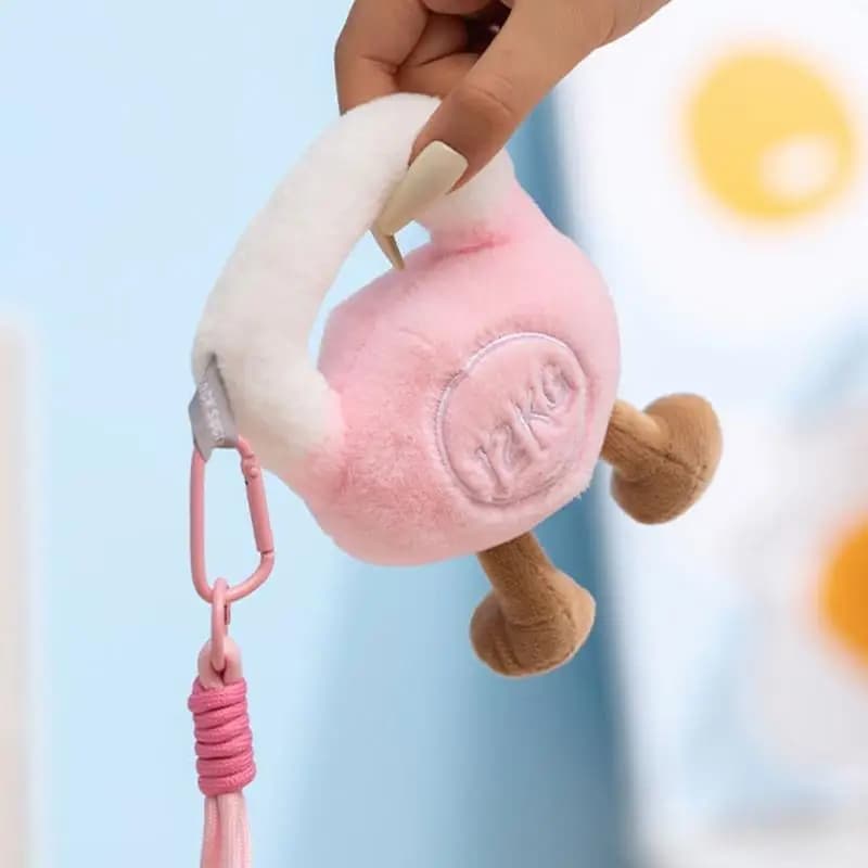 39BD Decorative Floppy Barbell Kettlebell Dumbbell Plush Keychain Ornament Soft Fitness Toy Stress Relief Gift