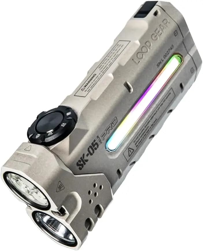 4360 Lumen Rechargeable Flashlight with 8000mAh Power Bank, Magnetic Base, IP68 Waterproof for Camping and Emergency