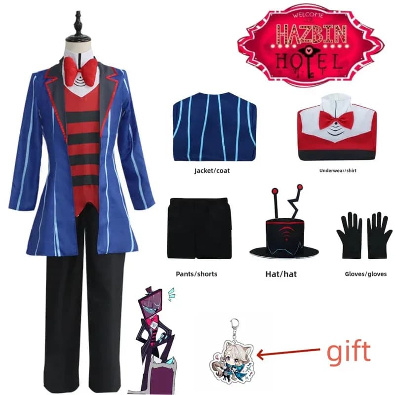 Hazben Hotel Vox Cosplay Costume Uniforms, suitable for Halloween anime exhibition parties
