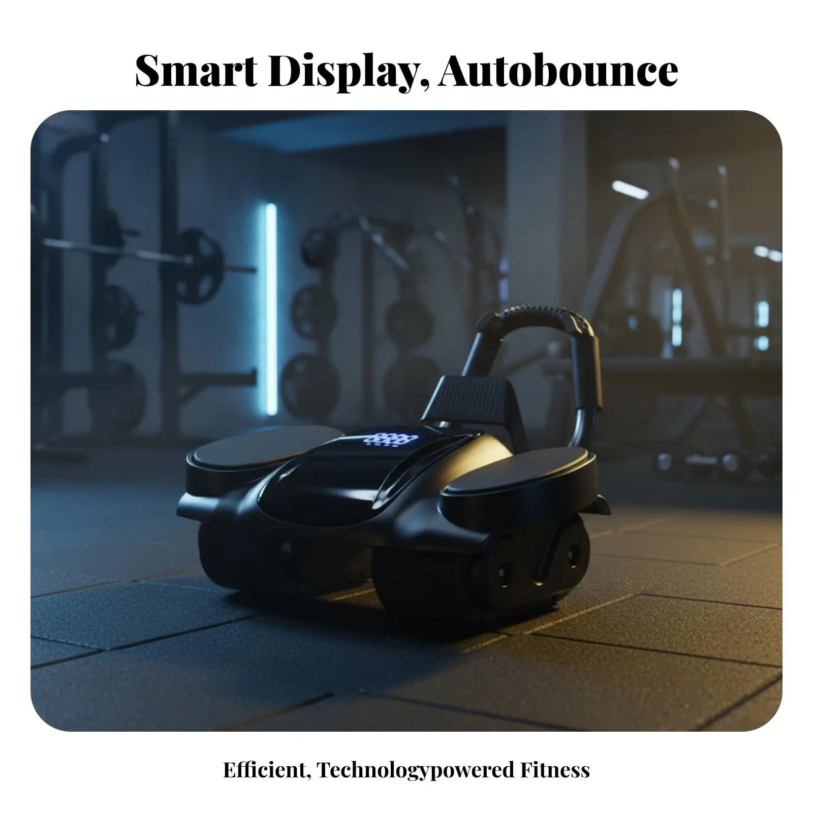 New Roller for Four Wheels, Automatic Return, Intelligent Counter, Domestic Gym, Anti-slip, Exercise Equipment, Type-C Charging