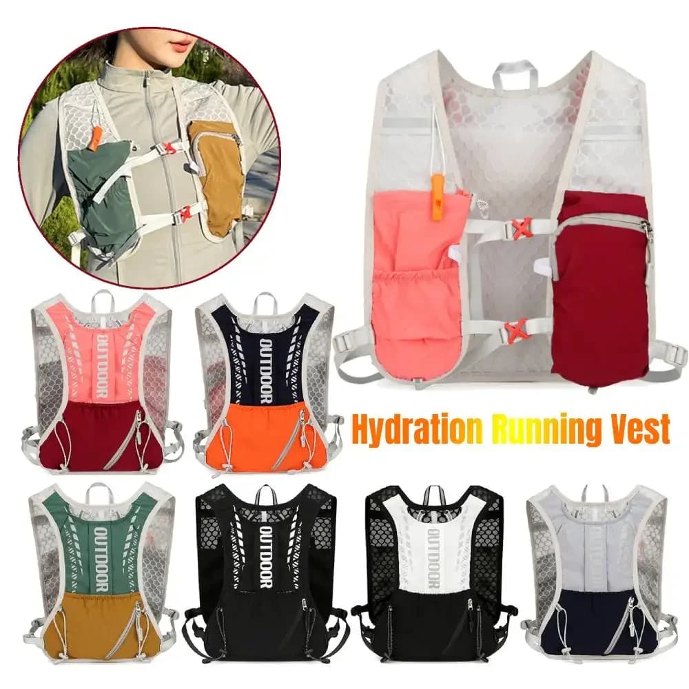 Running vest for hydration Lightweight and breathable racing vest Backpack for outdoor reflective hydration for cycling marathon
