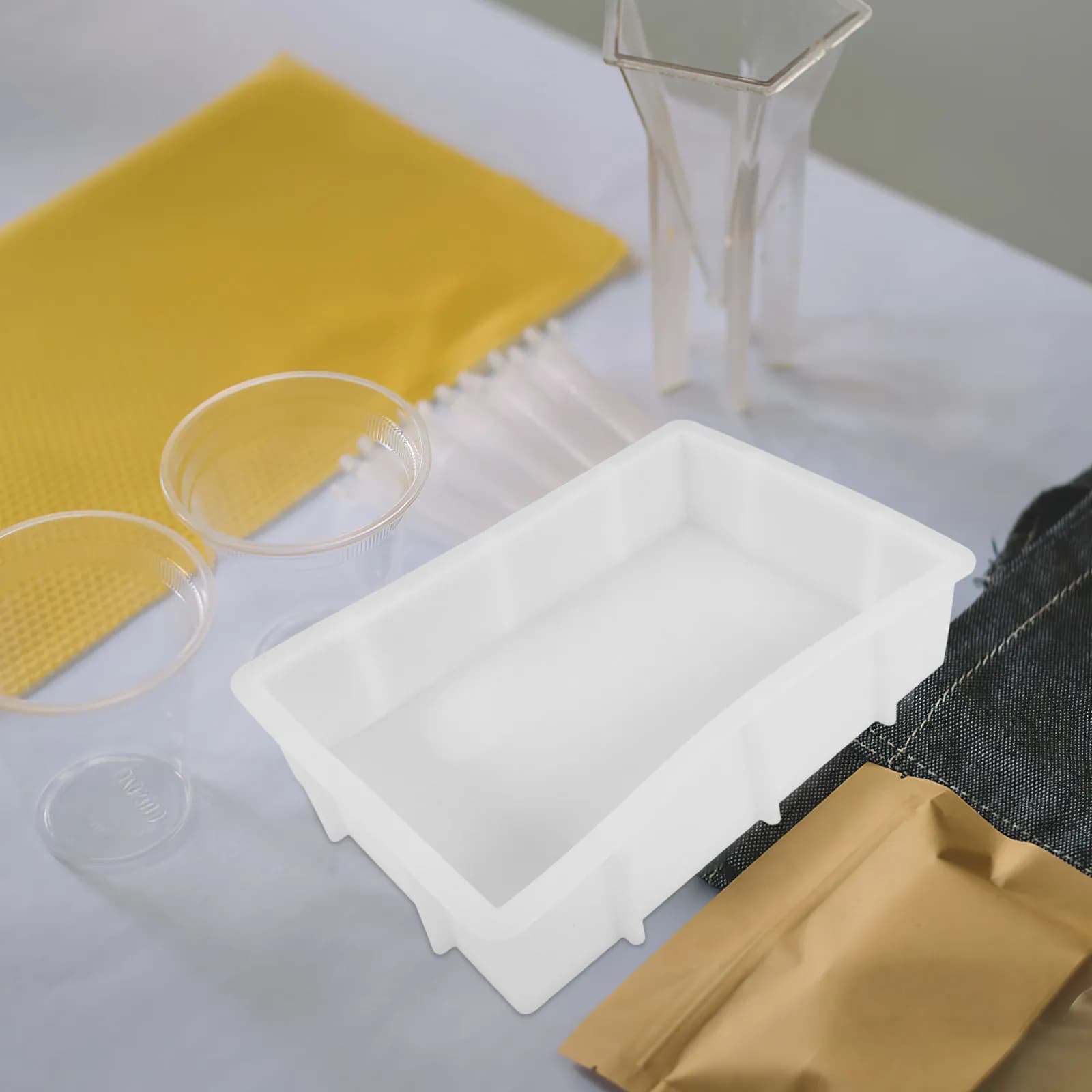 Stampi in Silicone Rettangolari, Vassoio Profondo Grande per Resina Epossidica, Stampo per Conservazione Fiori, Forniture per Artigianato Fai-da-Te