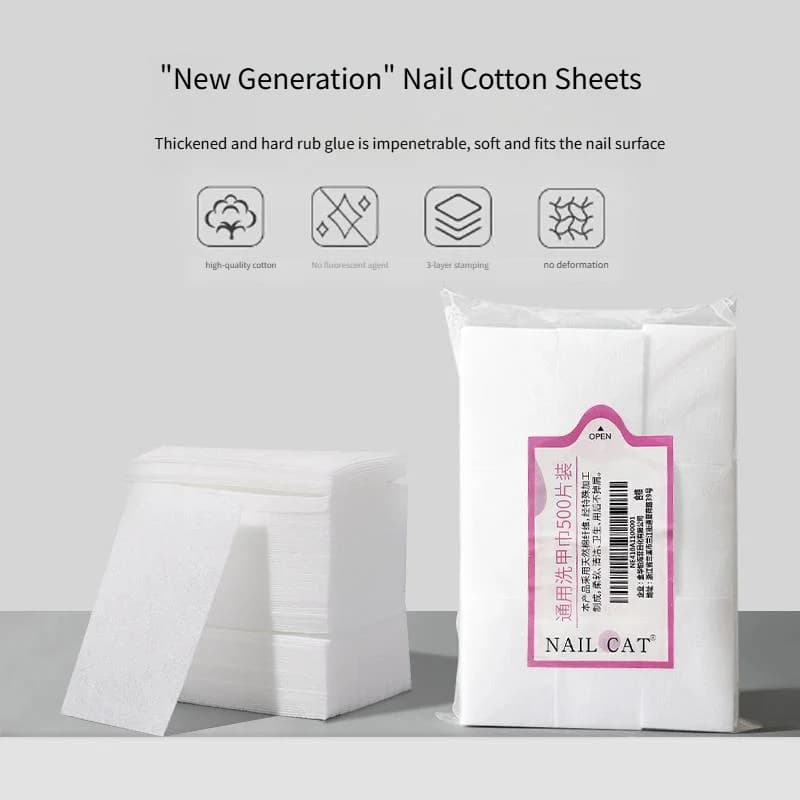 Cotton to remove nail polish, without hair, thickened, hard, to clean nail polish, special wipes to remove nail polish, nail tools, disposable