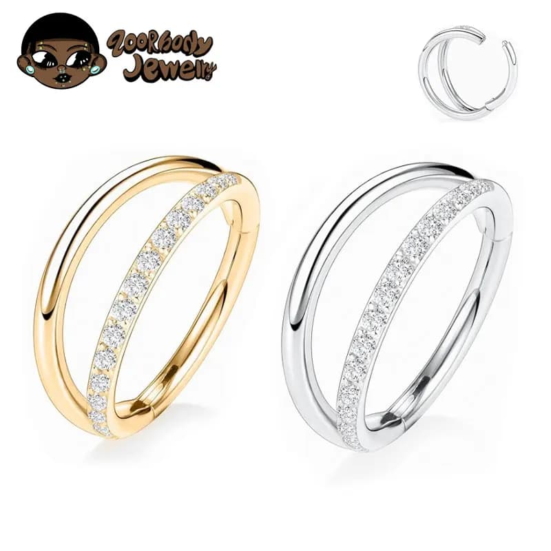 ASTM F136 Titanio 16G Luna Anelli al naso Cerchio Setto Anello al naso Clicker Cartilagine Elica Piercing all'orecchio 8/10/12mm Cerchi Gioielli per il corpo