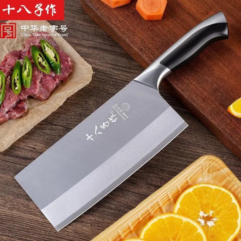 Coltello da cucina SHIBAZI ZUO realizzato in acciaio tre in uno 80Cr13MoV, coltello da cucina affilato e resistente per tagliare la carne