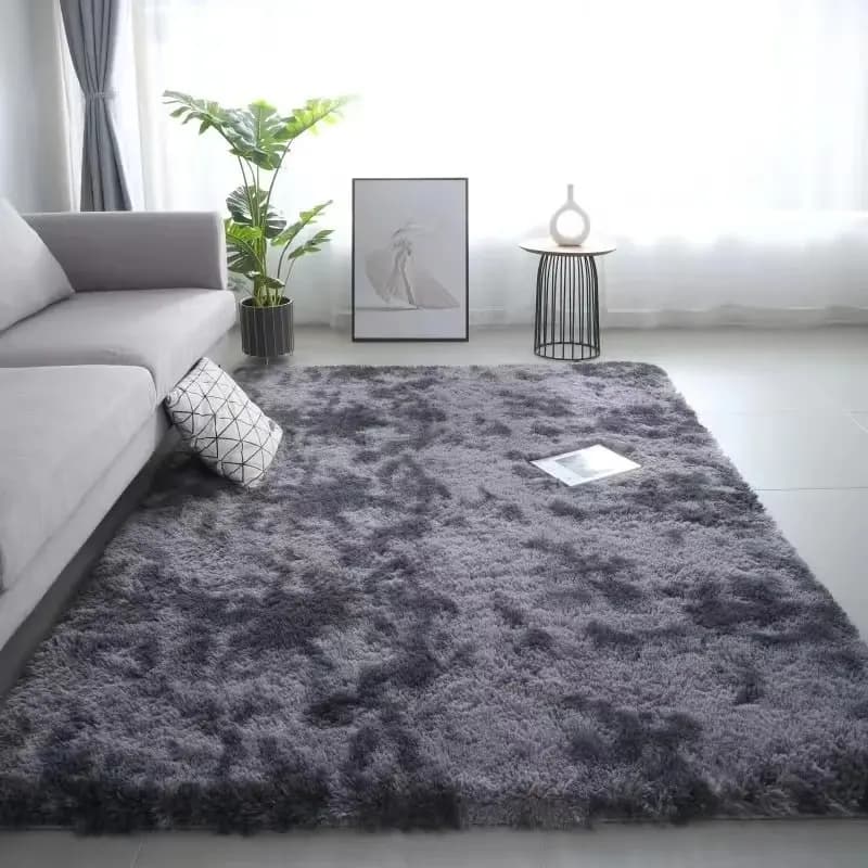 VIKAMA Tappeti in lana di seta Camera dei bambini Soggiorno Camera da letto Tie-Dye Tappetini lavabili in lavatrice antiscivolo