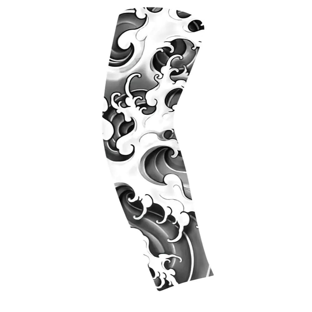Tattoo sleeves with flower arm, tattoo sleeve, breathable, thin, men's, sun protection, seamless UV protection, sun protection