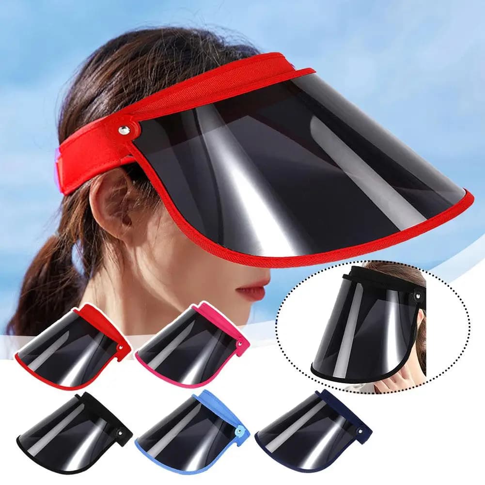 1 pz outdoor anti-uv visiera sun hat woman waterproof sport sun protection portable cover for face shield sunshades sun hats