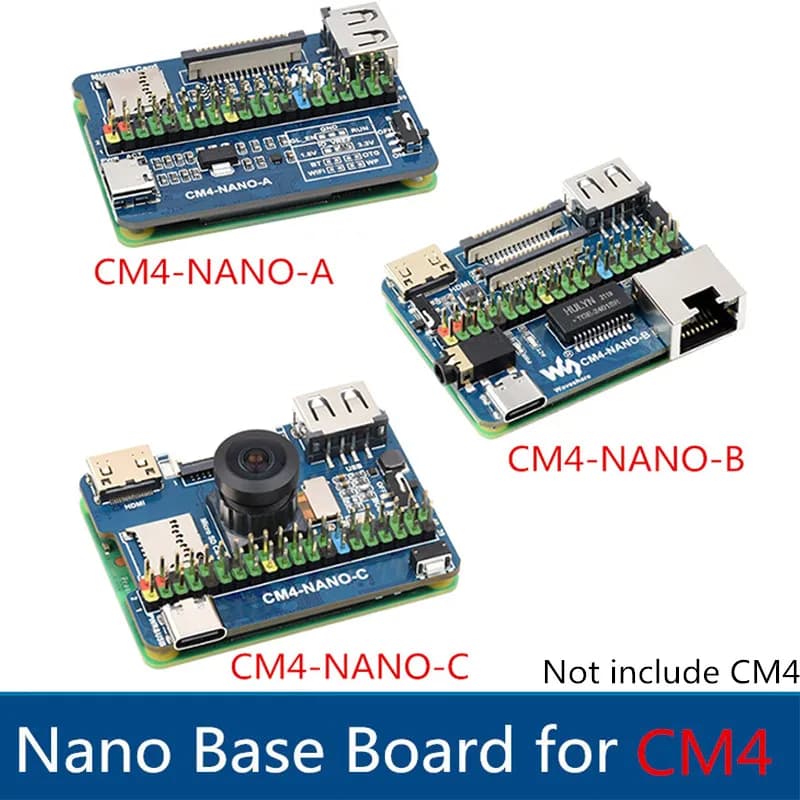 Scheda base Nano Raspberry Pi CM4 USB CSI DSI Mini Gigabit Ethernet compatibile HDMI RJ45 Stessa dimensione del CM4 per RPI
