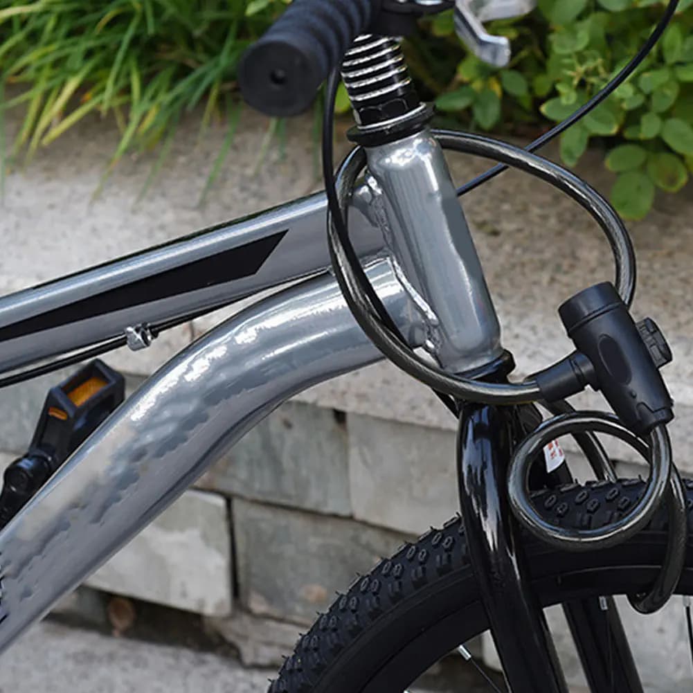 Mountain Bike Lock Anti-Theft Electric Bike Key Lock Soft Chain Wire Equipment For Bikes Scooter Electric E-Bike Outdoor Equipme