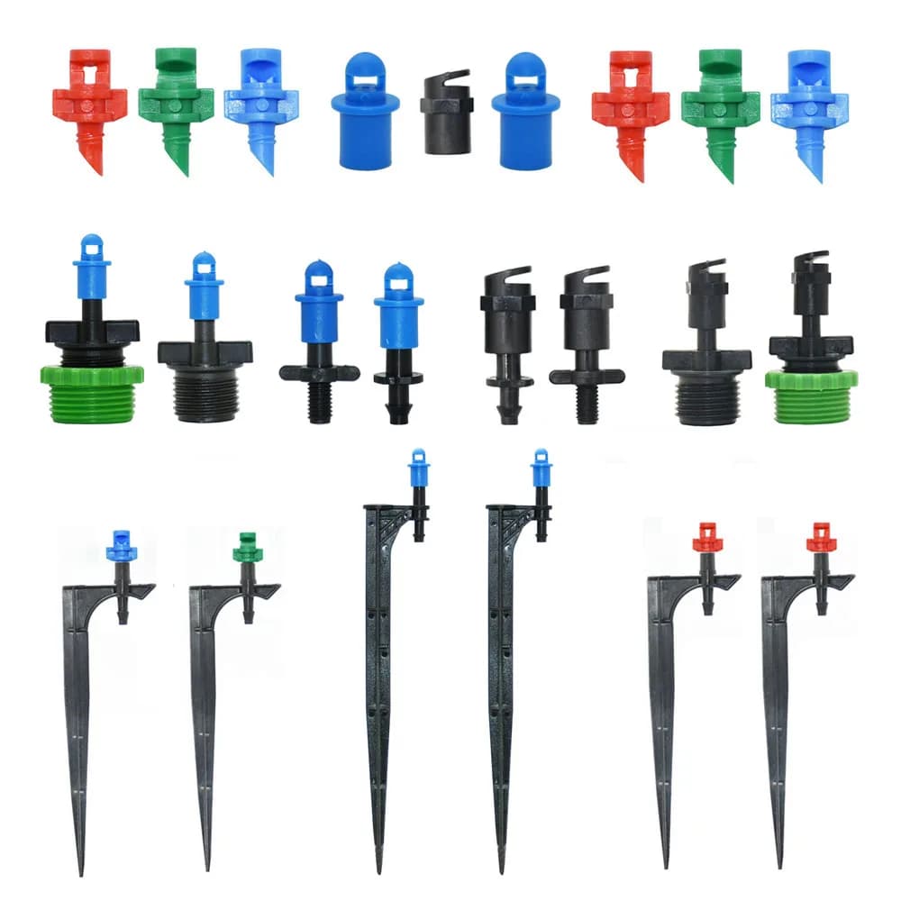 90/180/360 ° Nebulization nozzles for adjustable drip irrigation for gardens on drip for 13 cm poles inserting ground sprayer