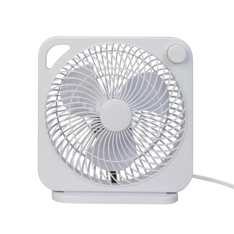 Ventilatore elettrico AC personale da interno Comfort Box da 9 pollici, 3 velocità, bianco